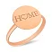 Золотое кольцо "Home" в красном цвете металла (арт. 141199) – изображение 1