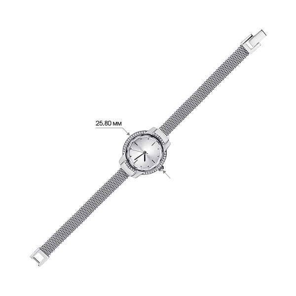Серебряные часы с фианитами  (арт. 7526/283) – изображение 2