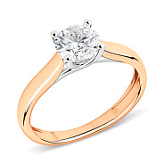 Фото Золотое кольцо с бриллиантом (арт. К01109504046)