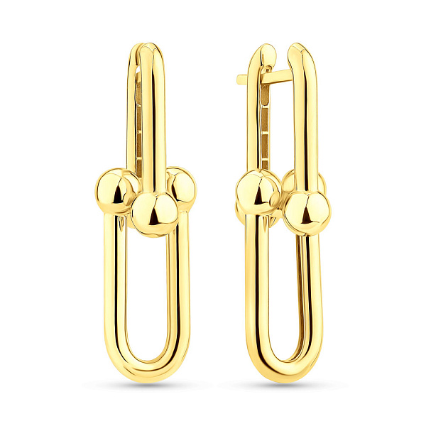 Серьги из желтого золота без камней (арт. 1091467/3ж) – изображение 1