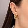 Золотые серьги-кольца Francelli в желтом цвете металла (арт. е108244/20ж) – изображение 2
