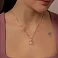 Золотая подвеска Буква Ю с фианитами (арт. 440295) – изображение 2