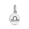 Серебряный кулон Весы без камней (арт. 7503/690вспп) – изображение 1