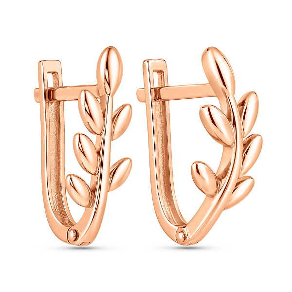 Серьги из красного золота Веточка (арт. 111255) – изображение 1