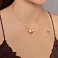 Золотое колье Сердце Francelli (арт. 361425жм) – изображение 3