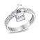 Серебряное кольцо Замочек с фианитами (арт. 7501/673кп) – изображение 2