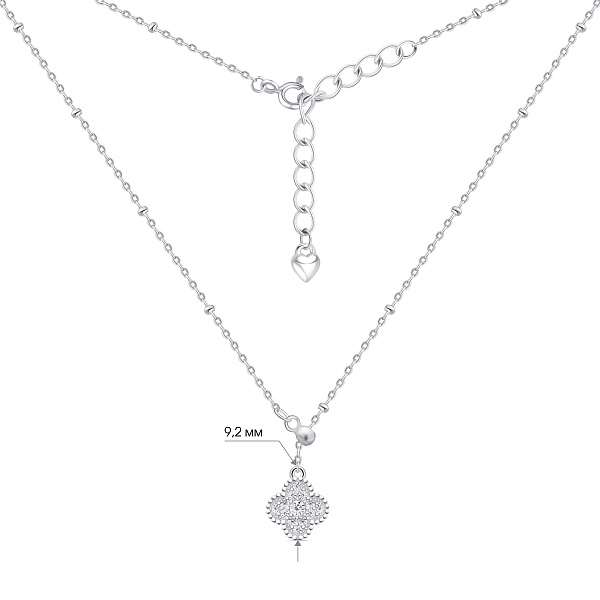Серебряное колье Клевер (арт. 7507/2374/9) – изображение 3