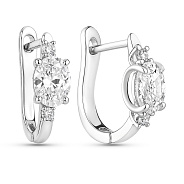 Фото Серьги из серебра с фианитами (арт. 7502/10044)