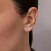 Серьги-пусеты из белого золота с россыпью бриллиантов (арт. Т011283010б) – изображение 2