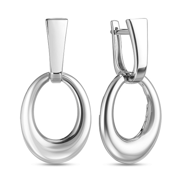 Серьги из белого золота (арт. 111329б) – изображение 1