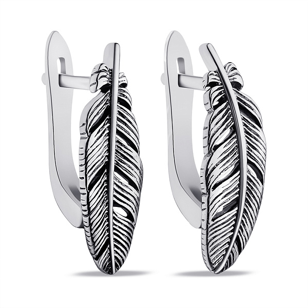 Серебряные серьги Перо (арт. 7902/20008) – изображение 1
