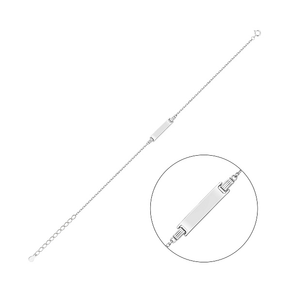 Серебряный браслет без камней (арт. 7509/5405) – изображение 1