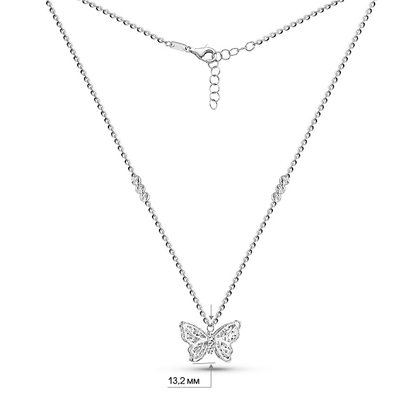 Колье из белого золота Бабочка Francelli (арт. 352660б) – изображение 4