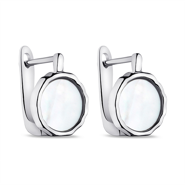 Серебряные серьги с перламутром (арт. 7502/9640п) – изображение 1