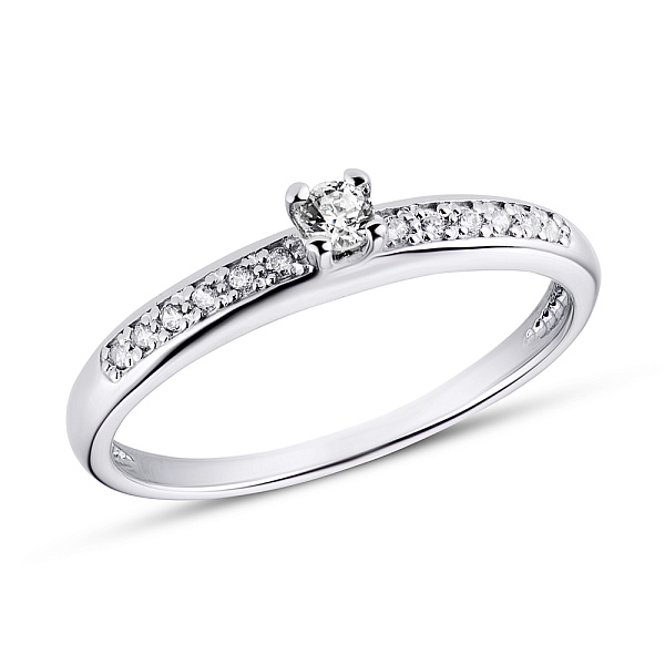 Серебряное кольцо с фианитами (арт. 7501/11017р) – изображение 1