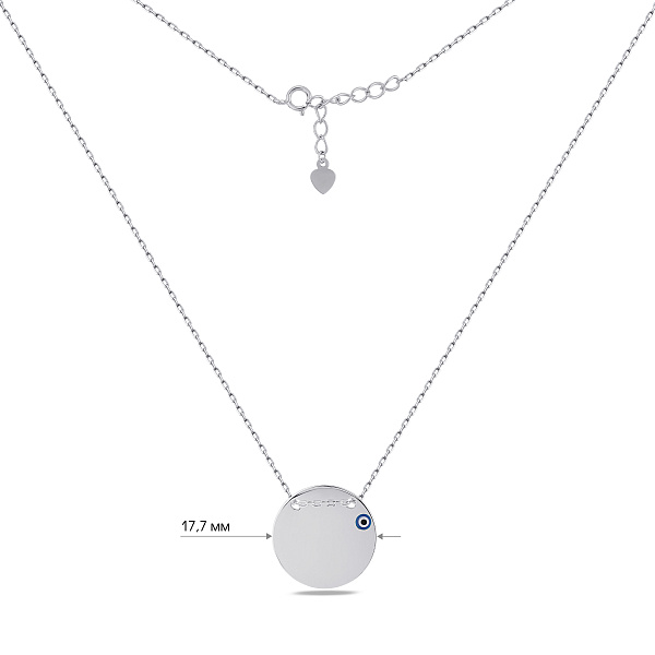 Серебряное колье с кругом (арт. 7507/2512/15е) – изображение 3