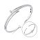 Серебряный браслет с гвоздь с фианитами (арт. 7509/5410) – изображение 1