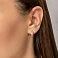Серьги-кольца золотые с фианитами (арт. 1091522/15) – изображение 2