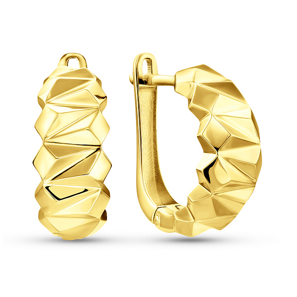Серьги из желтого золота без камней (арт. 111460ж) – изображение 1