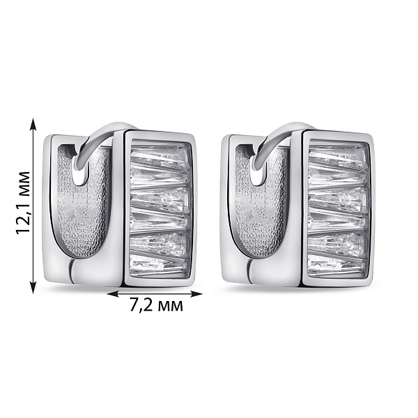 Серьги из серебра с фианитами (арт. 7502/9725/10) – изображение 4
