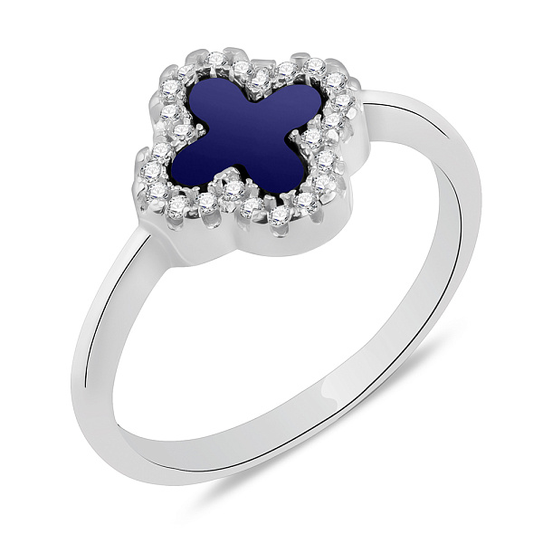 Кольцо из серебра с ониксом (арт. 7501/3756/10ос) – изображение 1