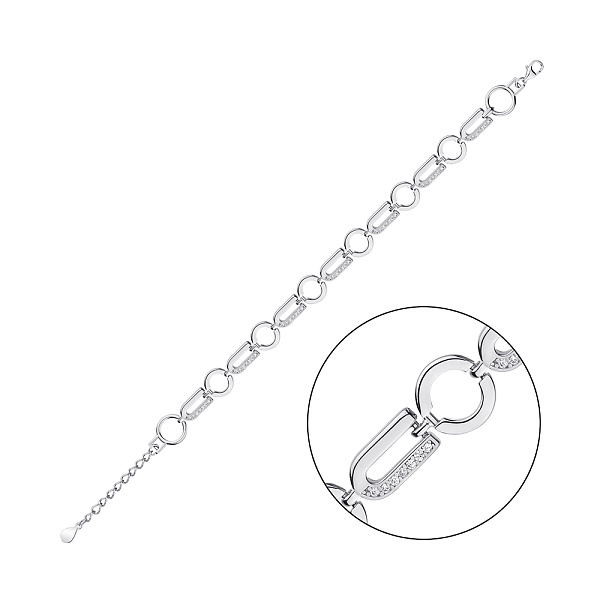 Браслет из серебра с фианитами (арт. 7509/4167) – изображение 1