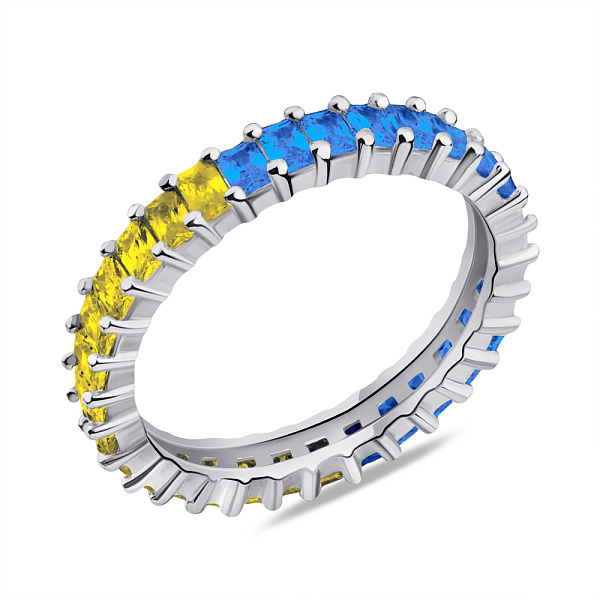 Серебряное кольцо с фианитами (арт. 7501/6591агж) – изображение 1