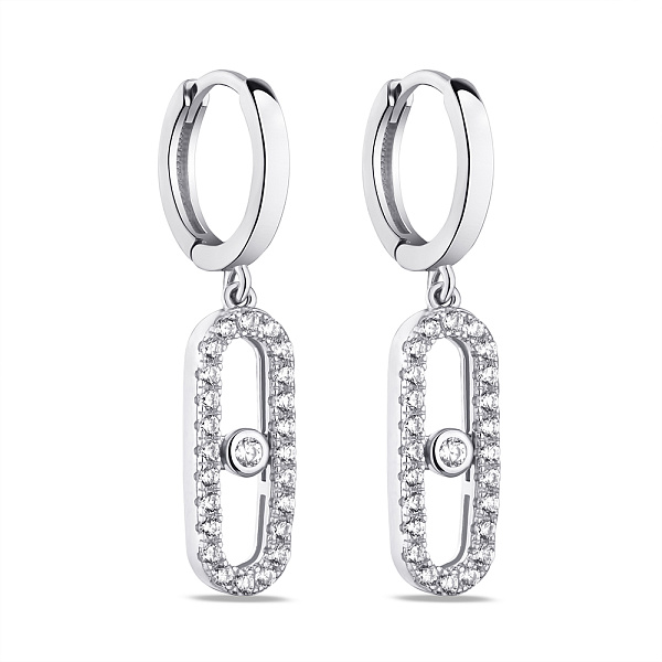 Серьги из серебра с фианитами (арт. 7502/4912) – изображение 1