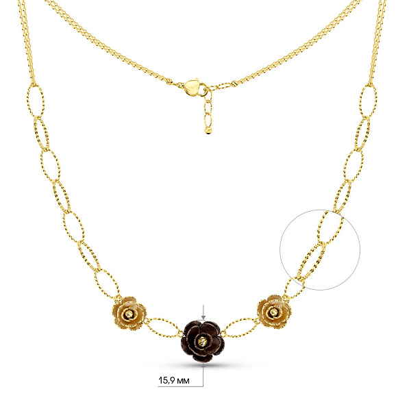 Золотое колье Francelli (арт. 352701жкр) – изображение 3