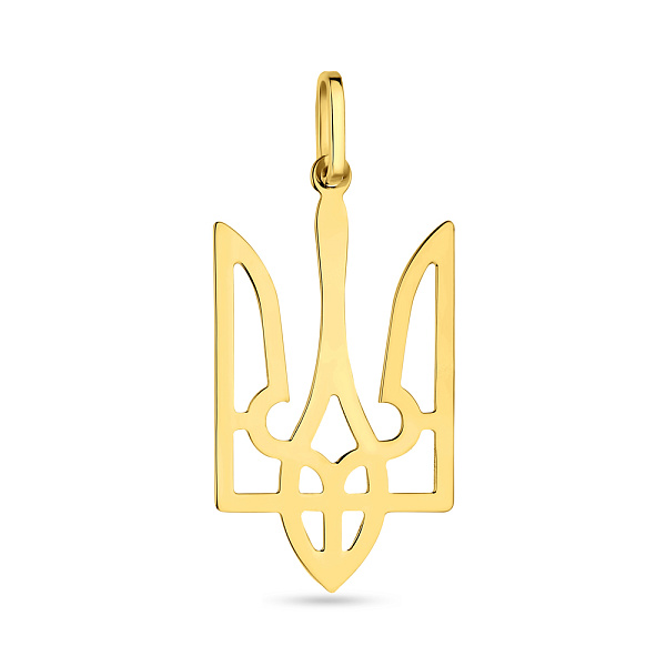 Подвес из желтого золота Герб Украины-Трезубец (арт. 424642ж) – изображение 1