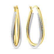 Фото Серьги из желтого и белого золота (арт. 108501/40жб)