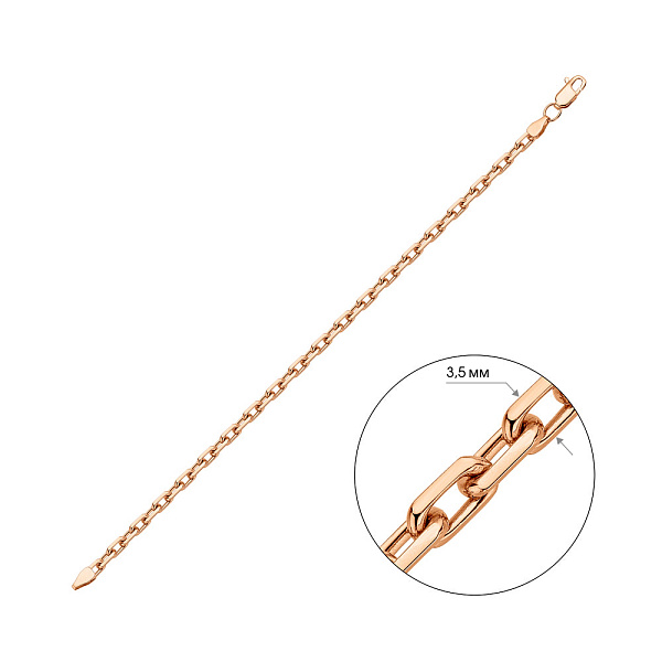 Золотой браслет плетения Якорное (арт. ц316210) – изображение 3