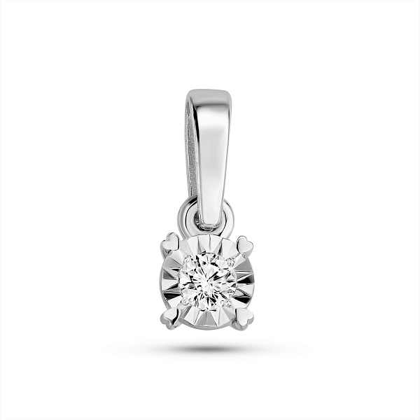 Золотой кулон с одним бриллиантом (арт. П011745б) – изображение 1