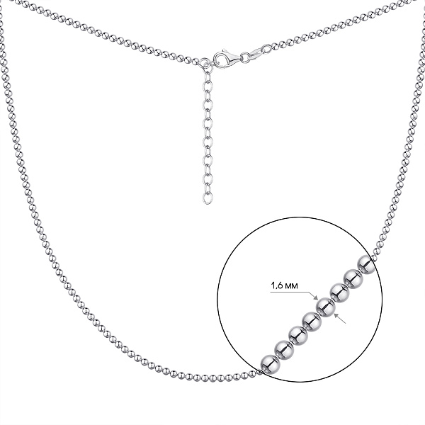 Серебряное колье (арт. 7507/017) – изображение 2