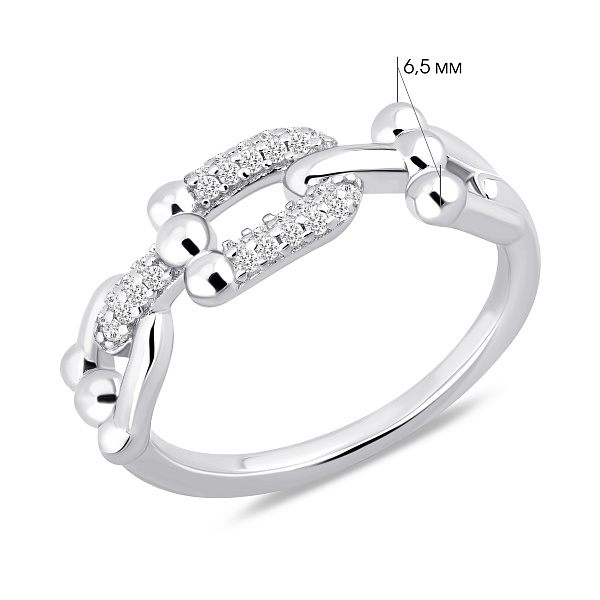 Серебряное кольцо с фианитами (арт. 7501/8516) – изображение 2