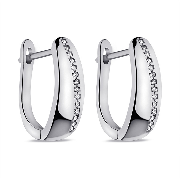 Сережки зі срібла з фіанітами (арт. 7502/9796) – зображення 1