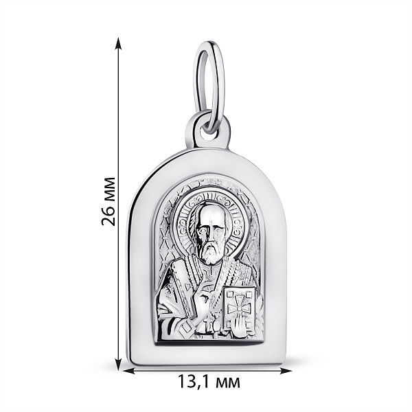 Серебряная ладанка Николай Чудотворец (арт. 7517/2-4188.0.2) – изображение 2