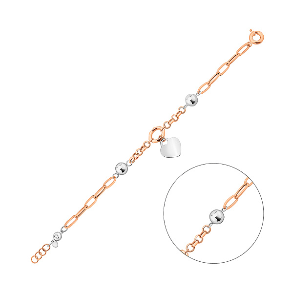Золотой браслет с подвеской (арт. 3261330кбП1) – изображение 1