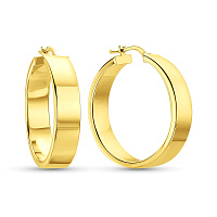 Сережки-кільця з жовтого золота (арт. 1091574/30ж)