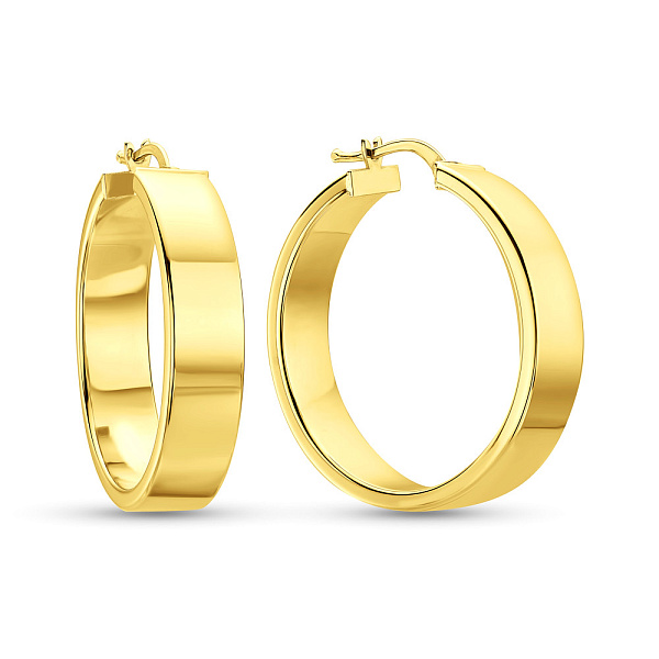 Серьги-кольца из желтого золота (арт. 1091574/30ж) – изображение 1