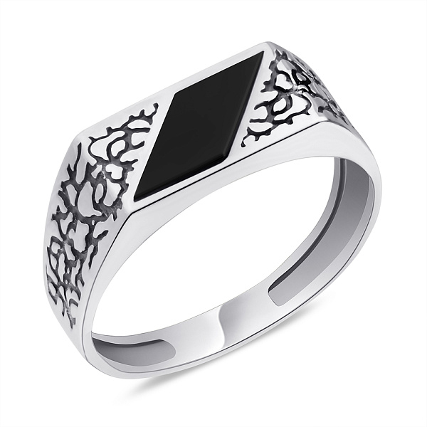 Печатка серебряная с ониксом (арт. 7906/1706о) – изображение 1