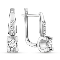 Сережки з білого золота з діамантами (арт. С011577050б)