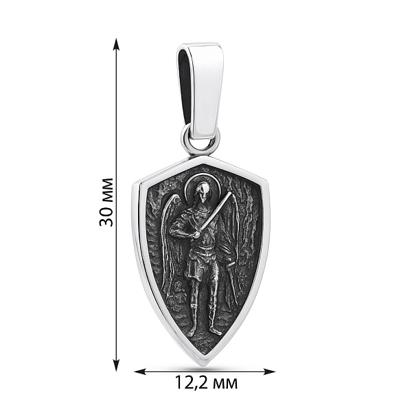 Серебряный подвес Архангел Михаил (арт. 7903/1187пю) – изображение 2