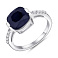 Серебряное кольцо с крупным сапфиром (арт. 7501/2120100Спс) – изображение 1