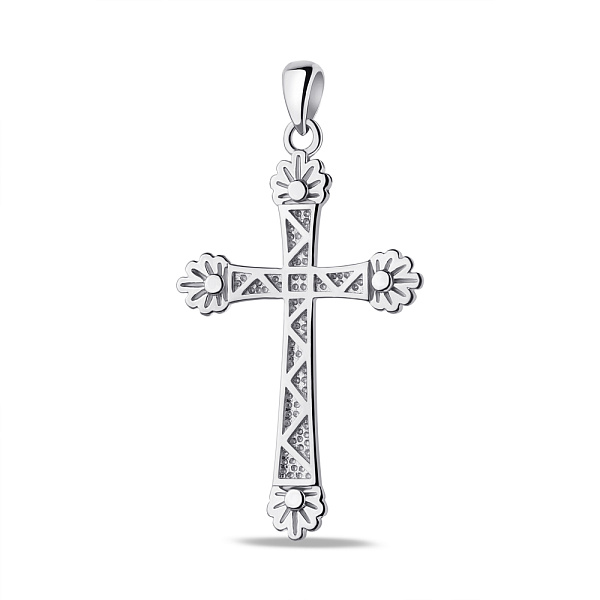Серебряный крестик без камней  (арт. 7503/4048) – изображение 1
