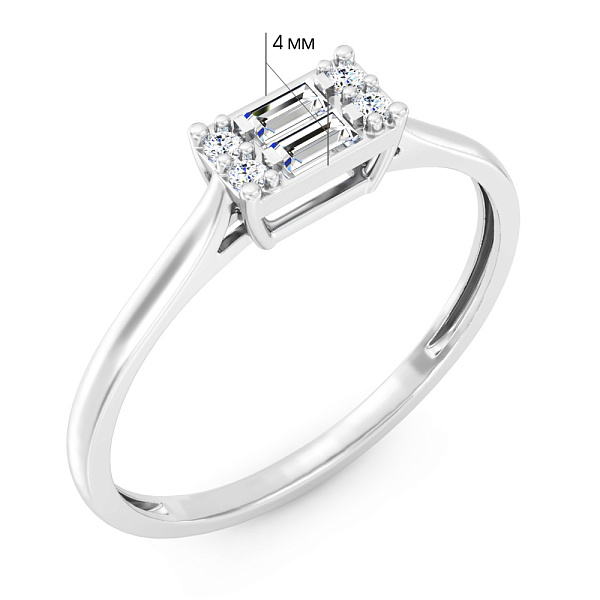 Золотое кольцо с бриллиантами (арт. К011773010б) – изображение 2