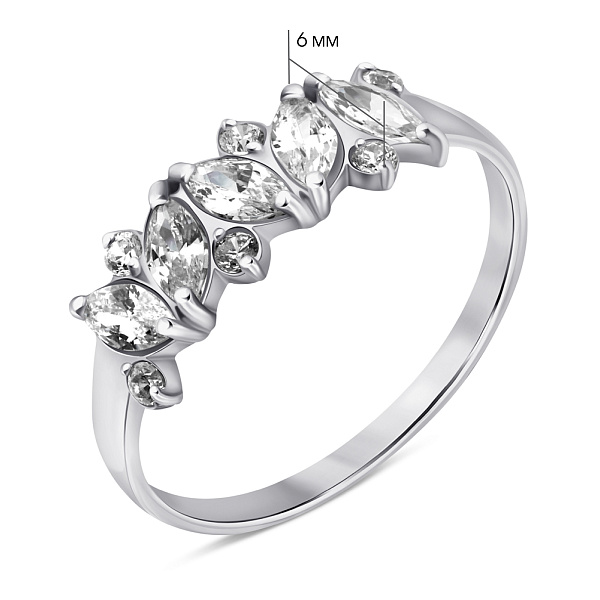 Серебряное кольцо с фианитами (арт. 7501/0939кю) – изображение 2