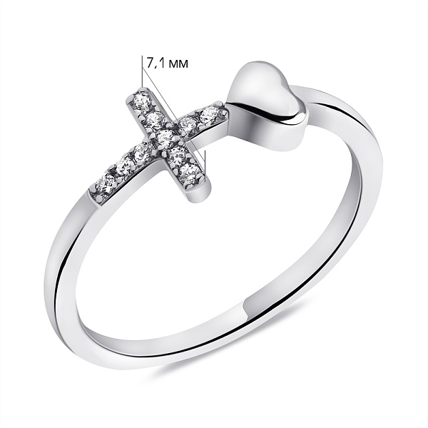 Серебряное кольцо с фианитами (арт. 7501/6696) – изображение 2