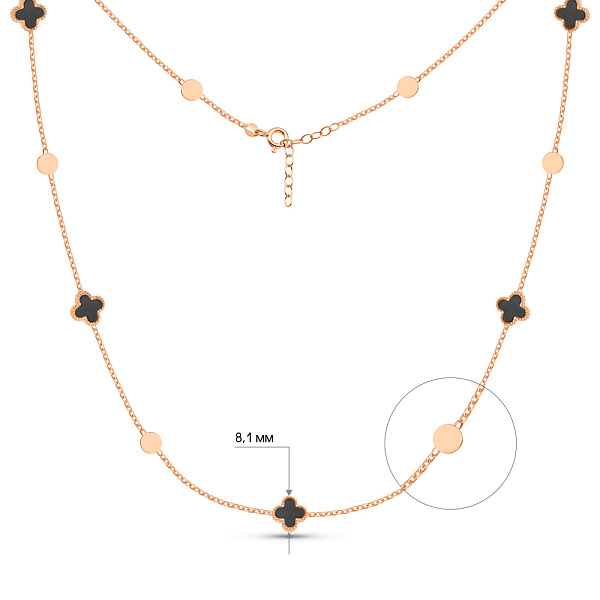 Золотое колье с ониксом (арт. 352781/8о) – изображение 2