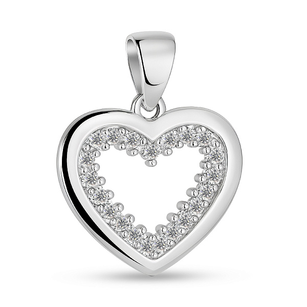 Серебряный кулон с дорожкой из фианитов (арт. 7503/4387) – изображение 1